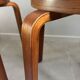 Pair of Artek stools model E60 (rare version with 4 legs), Alvar Aalto