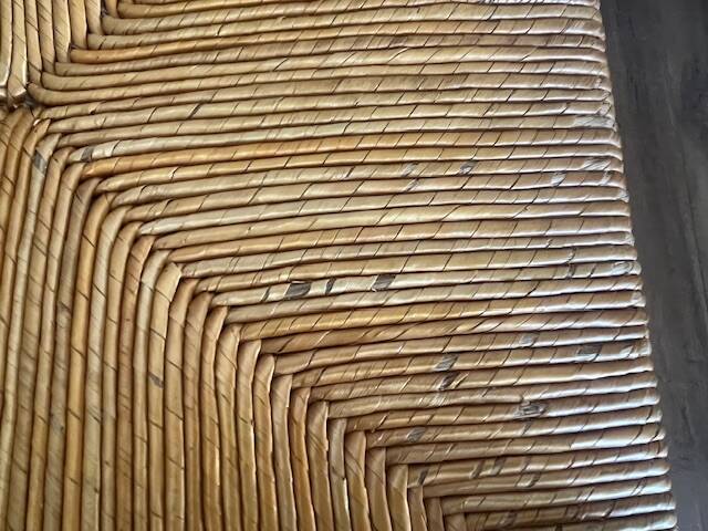 Turned wood corner chair