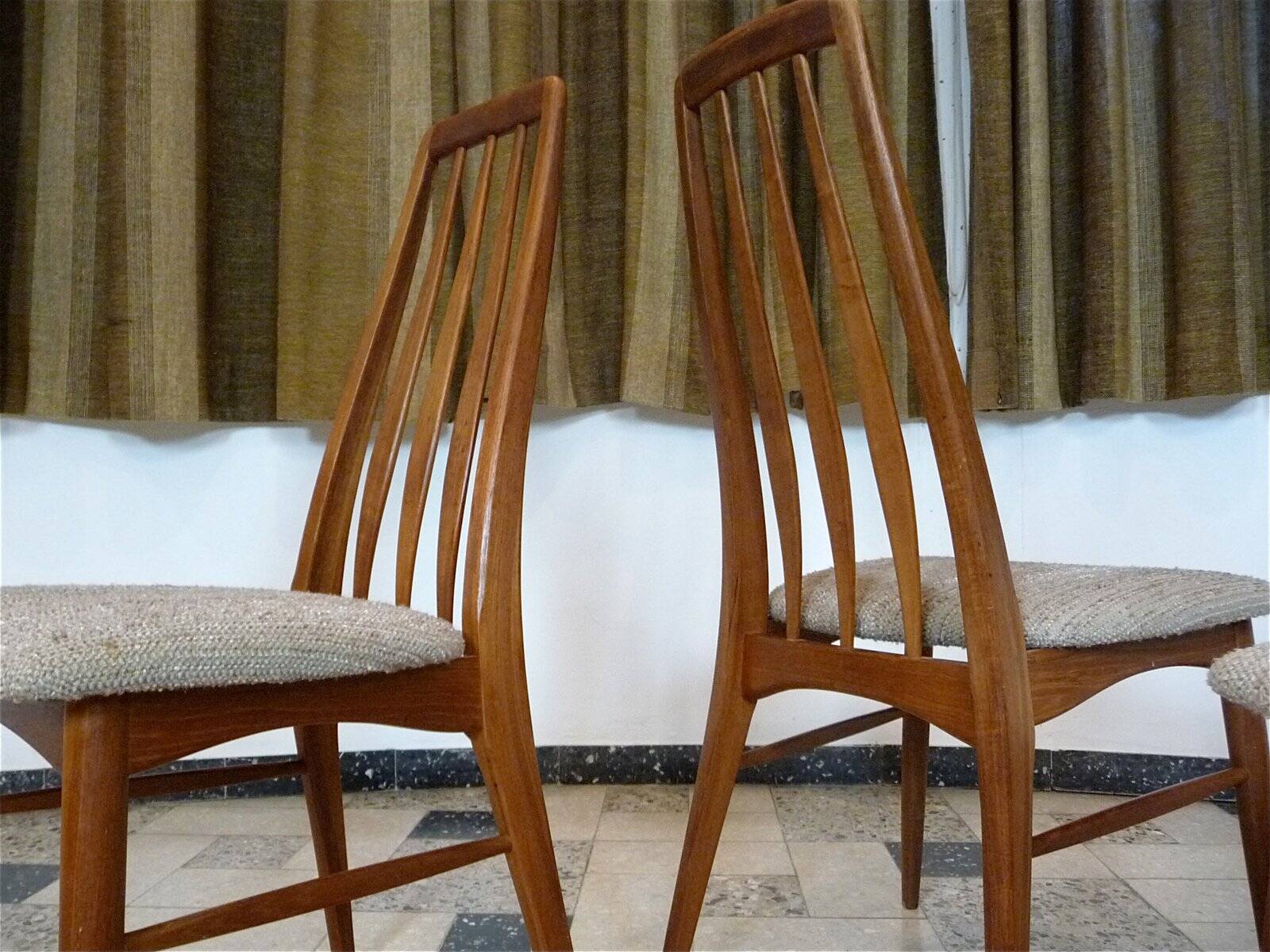 Eva teak chairs from Koefoed Møbelfabrik, set of 4