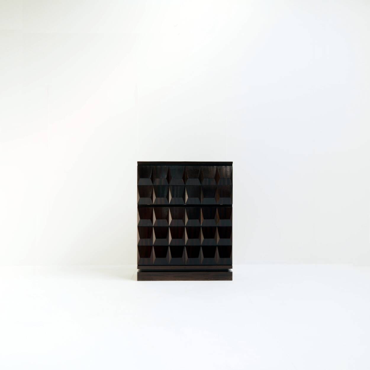 Mid-Century De Coene Frères Oak Cabinet, 1970s Brutalist Belgian design