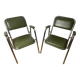 Paire de fauteuils métal chromé vintage année 60/70