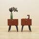 Danish teak bedside chests of drawers, 1960s