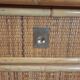 Chest of drawers, dresser, 1960s, Dal vera, bamboo and wicker, brass handles