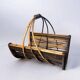 Rattan magazine rack, popular art, France, circa 1950s