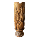 Large sculpted vase made of solid wood