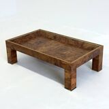 Rectangular coffee table from Turri with burl wood