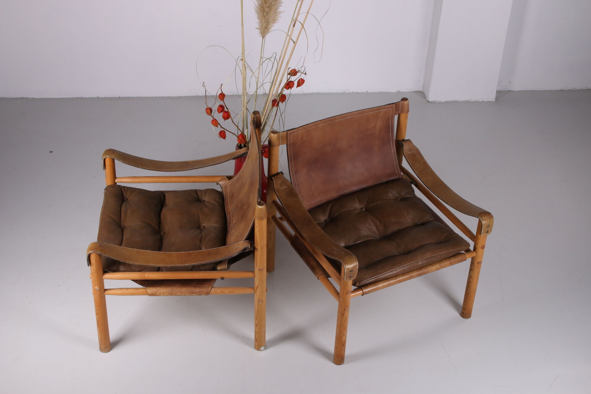 Safari chairs model Sirocco design Van Arne Norell Sweden 1960