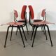 4 Red Revolt chairs by Friso Kramer from the 1960s.