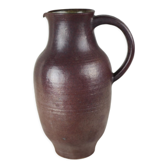 Sandstone pitcher with brown glaze - red by Geneviève BAPTENDIER Laurence MOLINARD