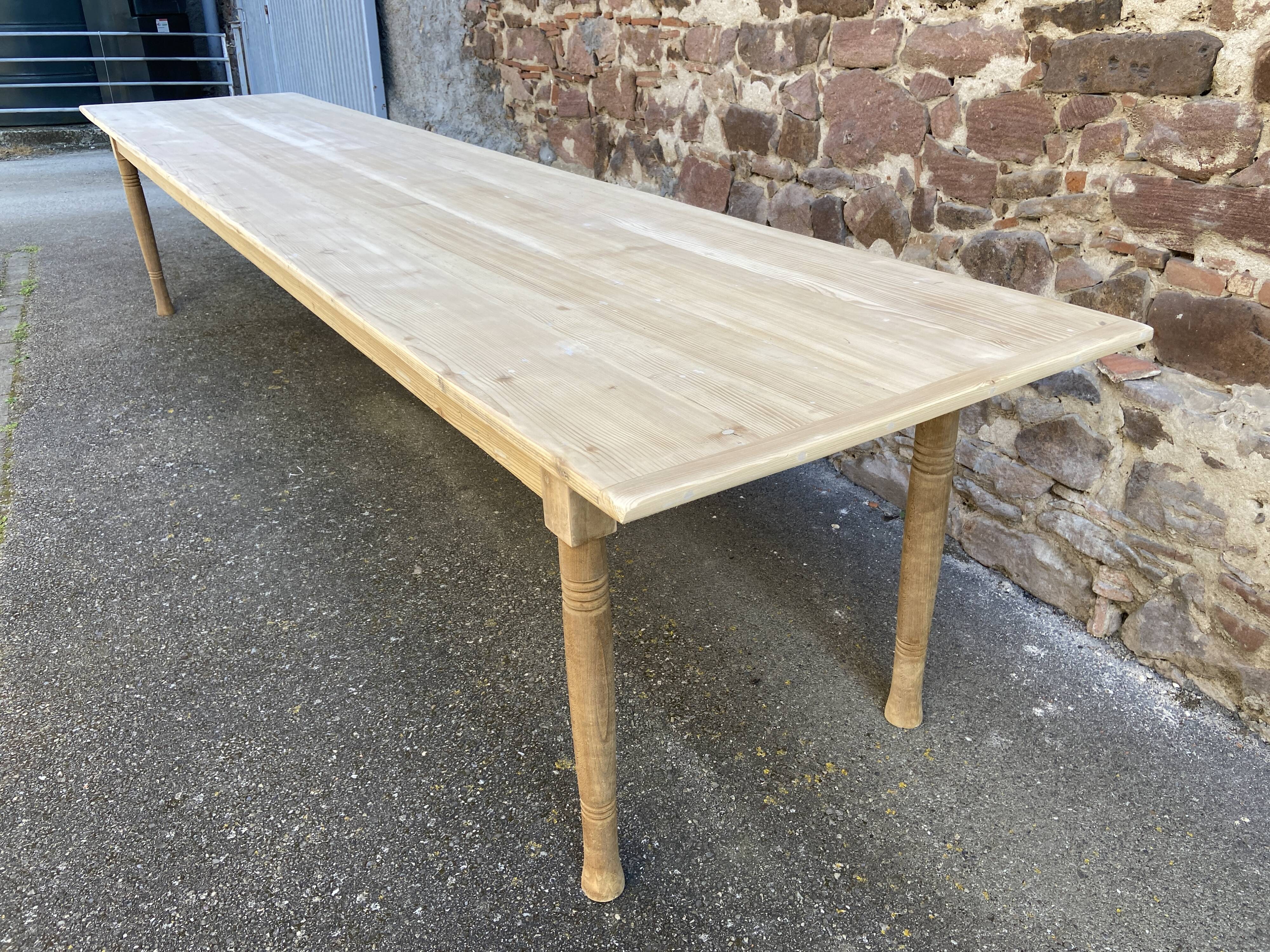Très grande table de ferme 380 cm en sapin