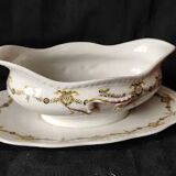 Like new! 1960/70/Laurel crown/Limoges/garland decoration/gravy boat