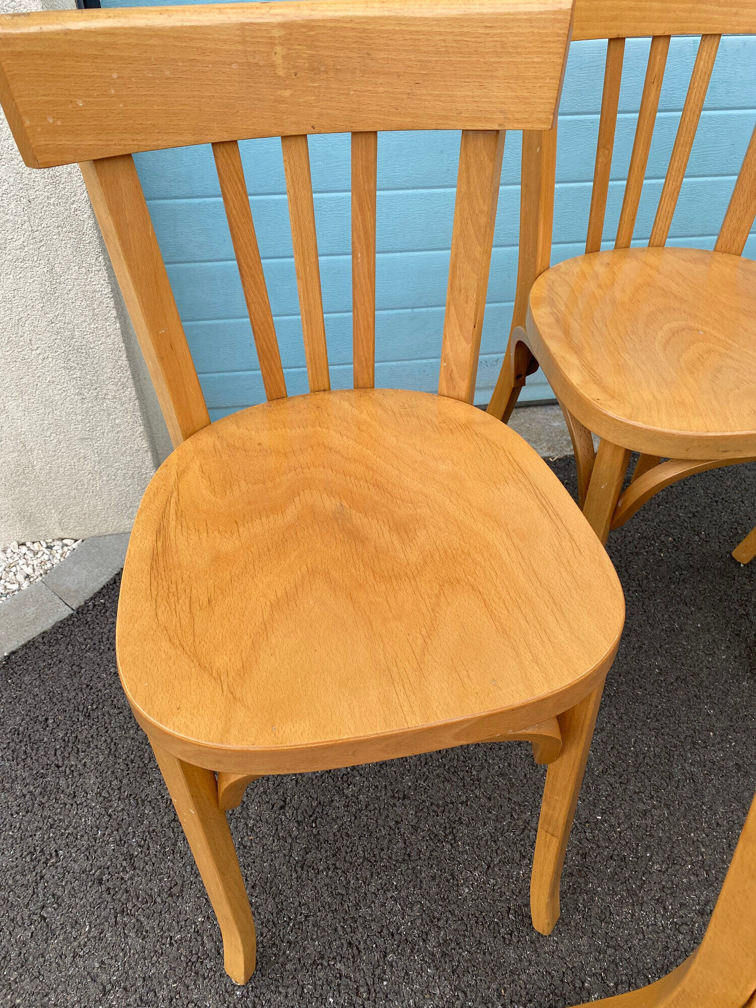Set of 5 "Baumann" bistro chairs