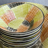 Salad bowl with sarreguemines cups