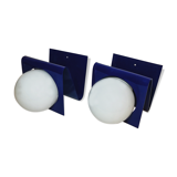 Pair of methacrylate wall lights