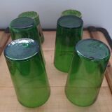 4 orangeade glasses with braided base
