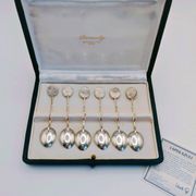 Box of 6 Solid Silver 925 Spoons & Lapis Lazuli - Morita Gil Chil