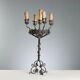 Wrought iron five-light torchère with twisted serpent - Italy late 19th century