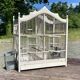 1950s wooden and metal birdcage with period accessories