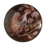 Assiette céramique vintage décor a l’oiseau