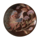 Vintage ceramic plate decorated with bird