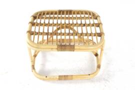 Rattan Footstool - mid century modern - japandi