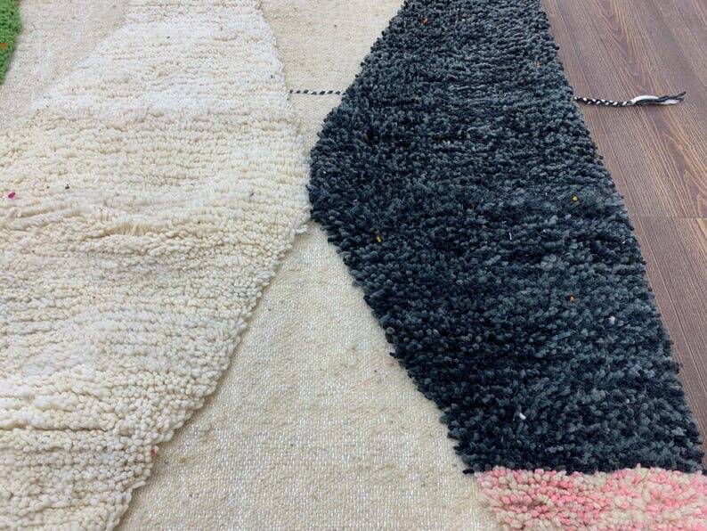 Tapis en laine pure fait main traditionnelle taille 150 x 250 cm