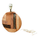 Pied de lampe lenticulaire en terre cuite