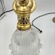Paire de suspensions en verre holophane