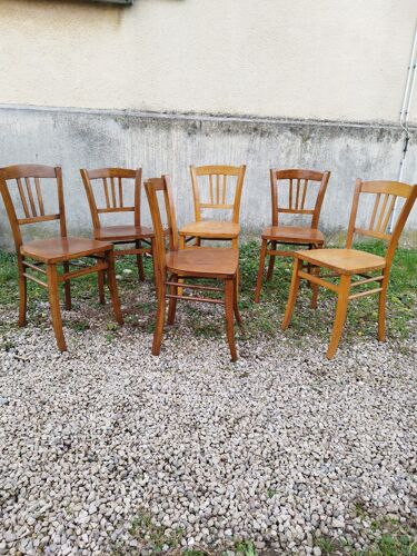 Série 6 chaises bistrot luterma