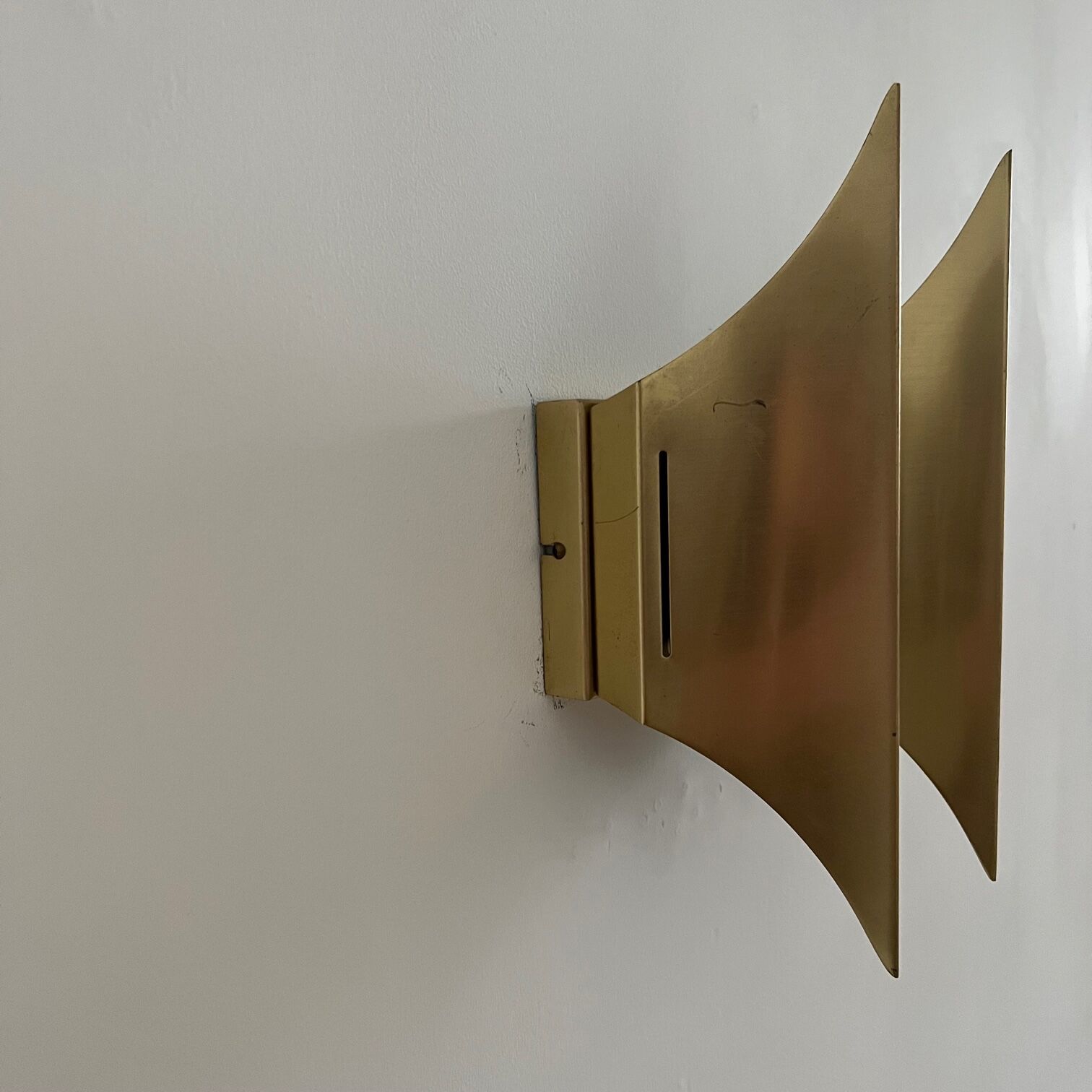 Mid-century brass gothic wall lights by Bent Karlby (3 pieces available)