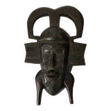 Wooden mask vintage tribal decoration African art Togo decorative object hand carved 1934