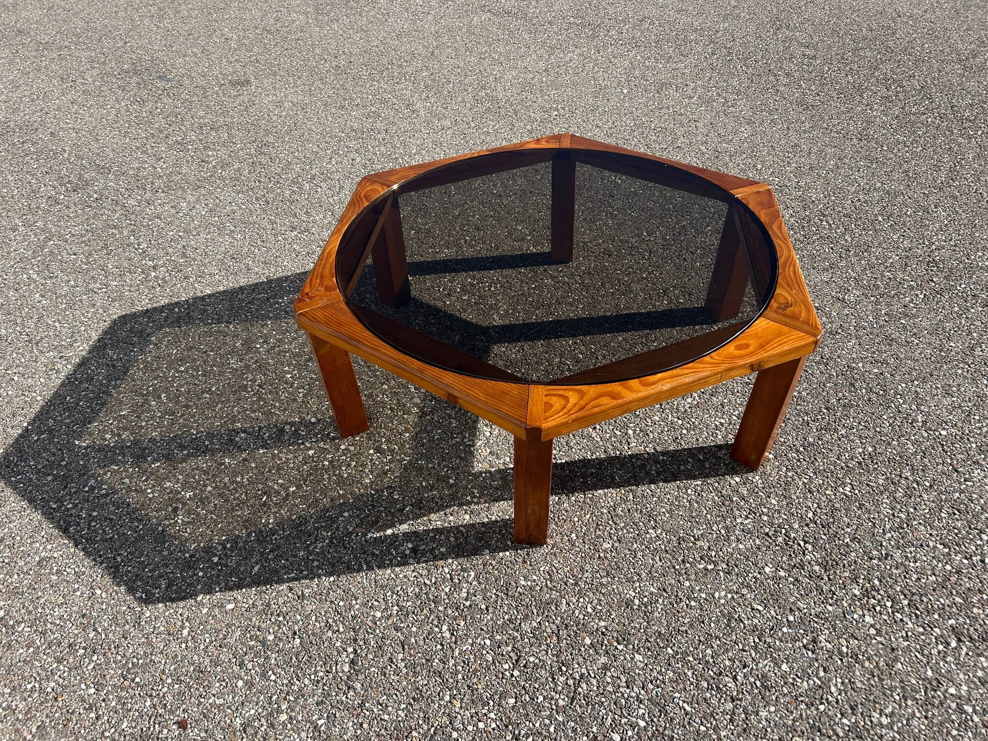 large brutalist coffee table