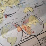 Old map Vidal Lablache 22 Community planisphere - 1950