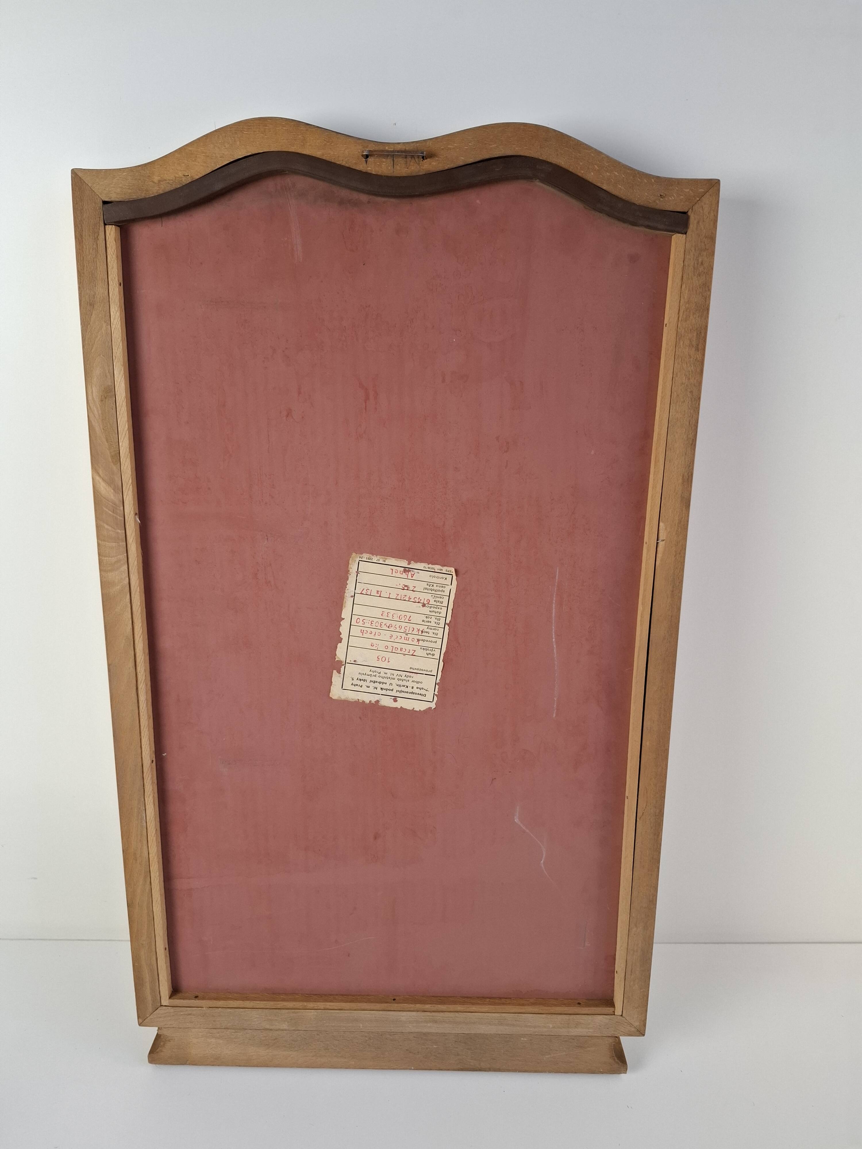 Mid-Century Walnut Mirror from 1960s Czechoslovakia, Organic Curved Frame