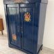 Old Parisian wardrobe painted in midnight blue