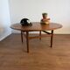 Vintage Danish round coffee table – in the style of Johannes Andersen