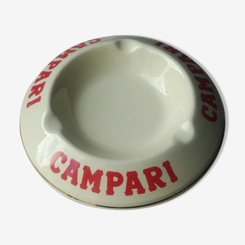 Campari ashtray in Porcelain Orchies Moulion des Loups cream/red