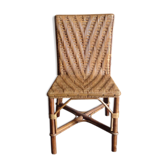 Child vintage rattan and wicker chair