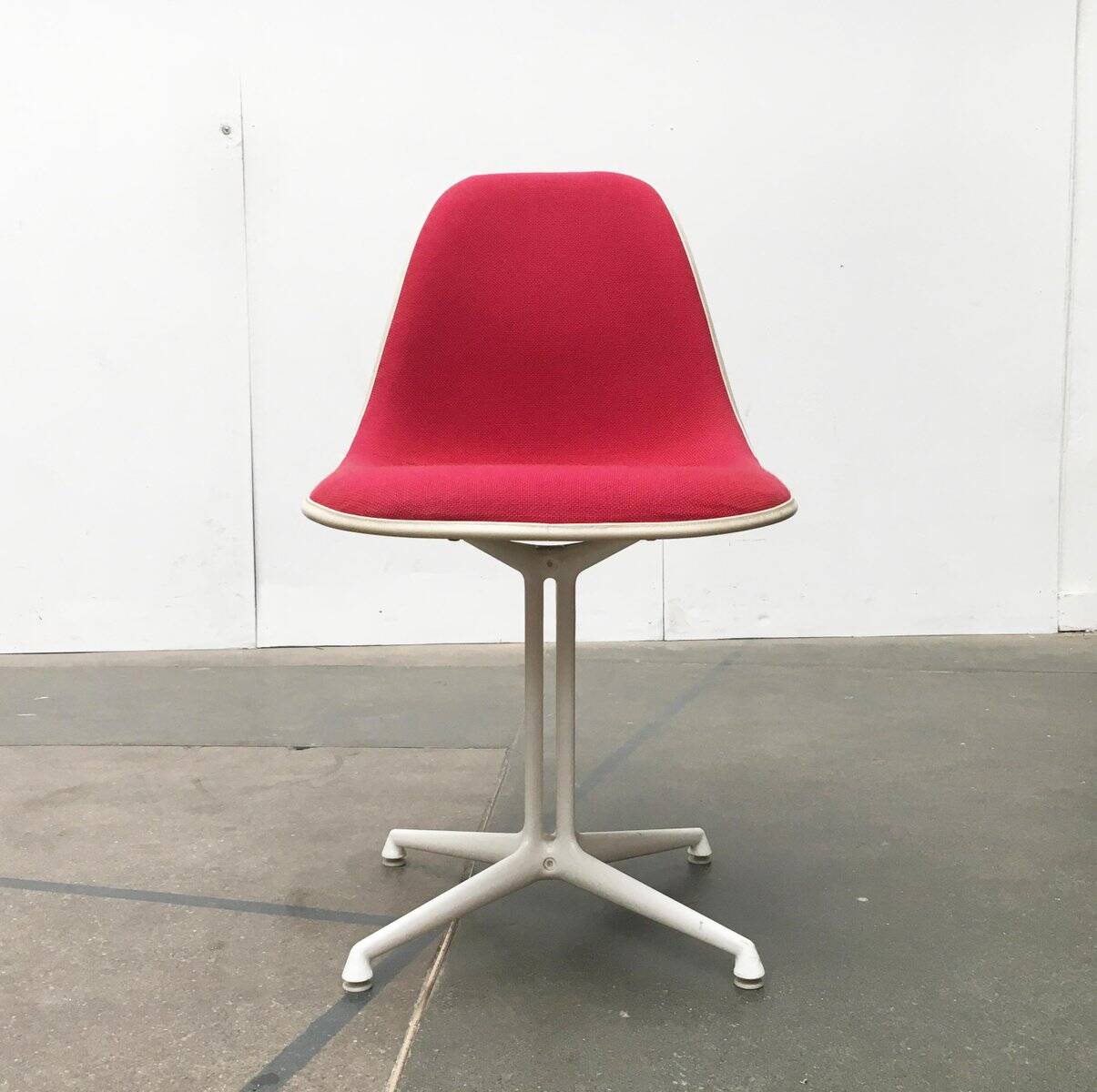 Mid-century fiberglass accent chair set with La Fonda base by Charles & Ray Eames for Herman Miller.