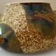 Vegetable dish, covered pot, glazed ceramic art, 1970s, signature to be identified