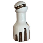 Decorative Ceramic Vase , white glazed, Scultptural Totem, 1970's Ceramic