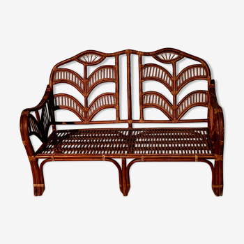 Rattan bench