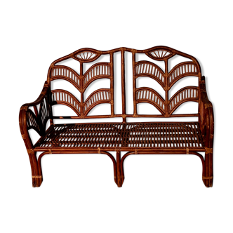 Rattan bench