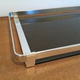 Stainless tray and glass