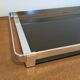 Stainless tray and glass