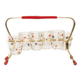 Ensemble de six petits verres du milieu du siècle, Europe, années 1960