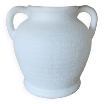 White vase with handles