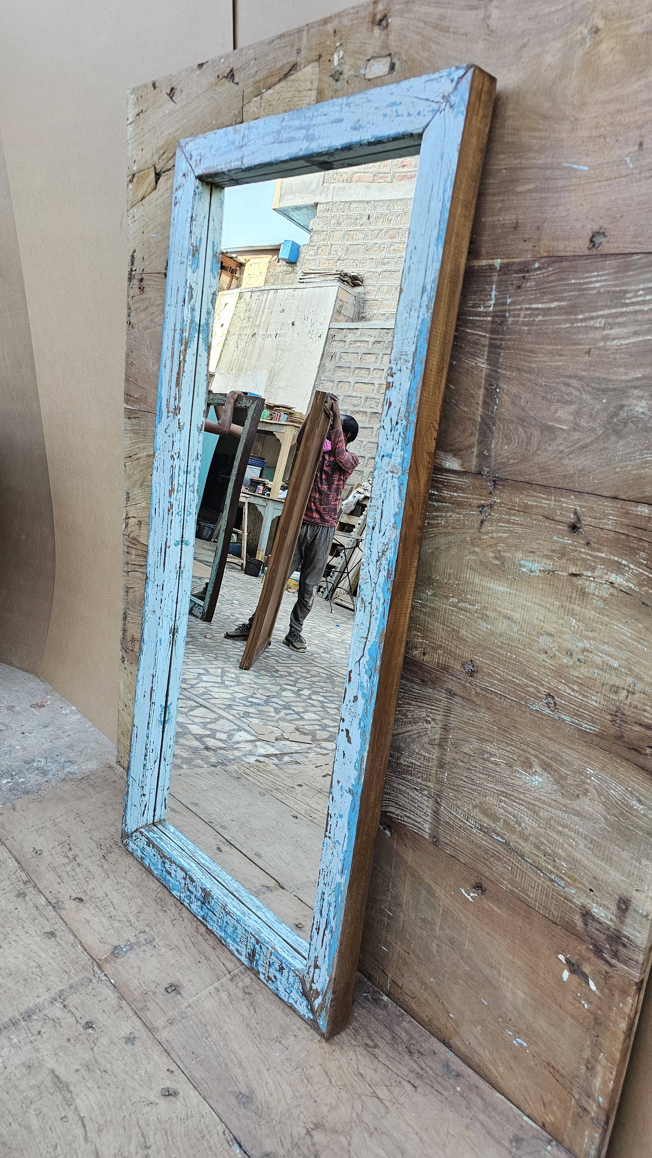 Teak mirror from Burma