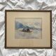 Antique watercolor Swiss landscape signed Fürst 1915