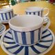 4 cups and saucers in English porcelain